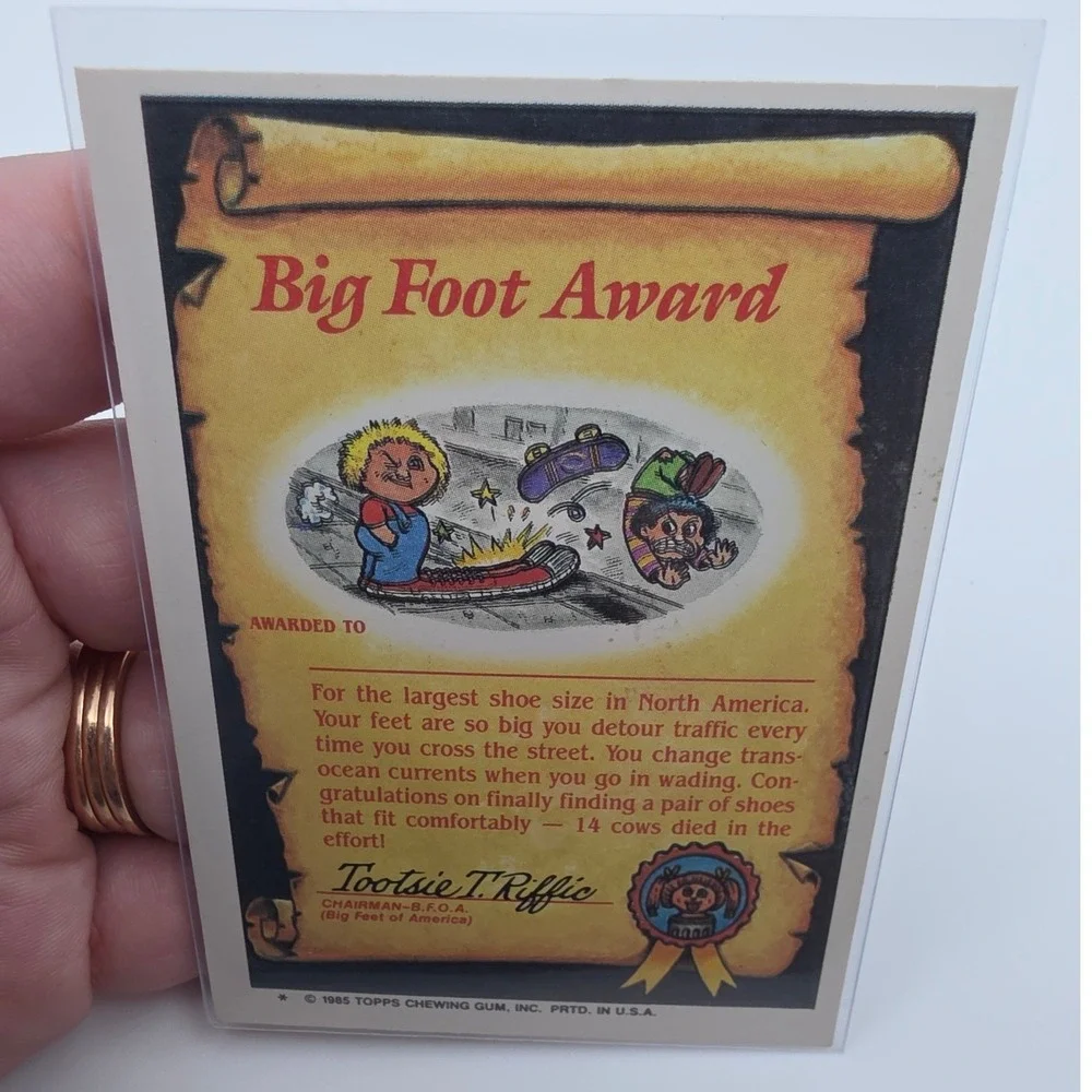 Topps Garbage Pail Kids OS2 Rob Slob 52b Multi Fair 1985 Series 2 Sticker Card